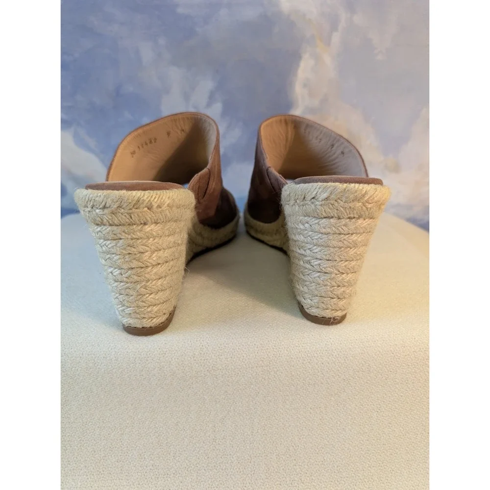 NEW! Stuart Weitzman 9 Marabella Espadrille Wedge In Basket Brown $359